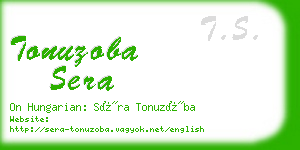 tonuzoba sera business card